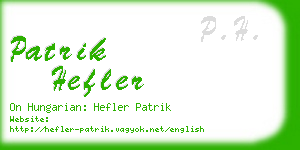patrik hefler business card